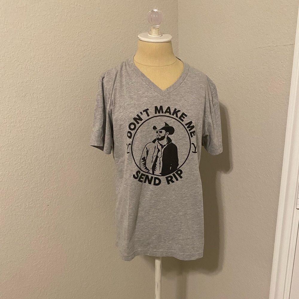 Things she loves Yellowstone V-neck tee shirt